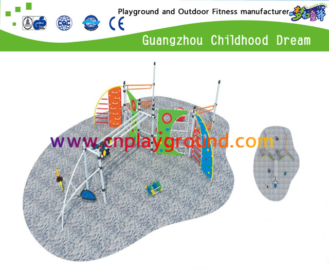Kinder-Plastikdia-Kombinations-Klettergerüst-Spielplätze im Freien (A-17604)