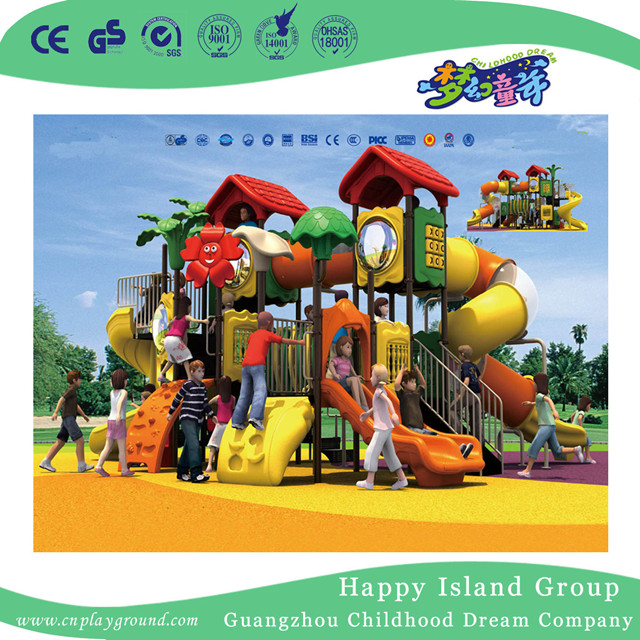 中国广州热销的不锈钢彩色儿童城堡滑梯(HA-08302)