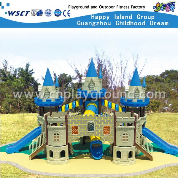 中国广州促销大型高蓝色儿童城堡镀锌钢操场(HA-09101)