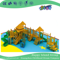 Детский сад Открытый деревянная комбинированная игровая площадка для детей (HF-17201)
