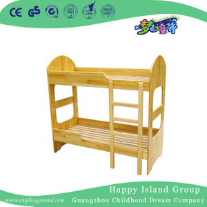 Einzelbett für Kinder aus natürlichem Holz mit Treppe (HG-6507)