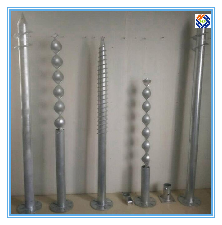 Ground screw pole anchor for solar ground mounting system 