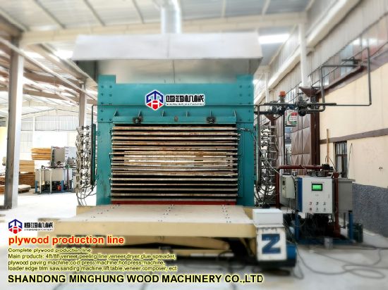 Mesin Press Hot Plywood Melamine dengan Pelat Baja Stainless Tebal
