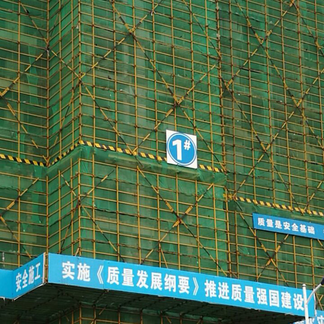 HDPE 100gsm green color scaffold net