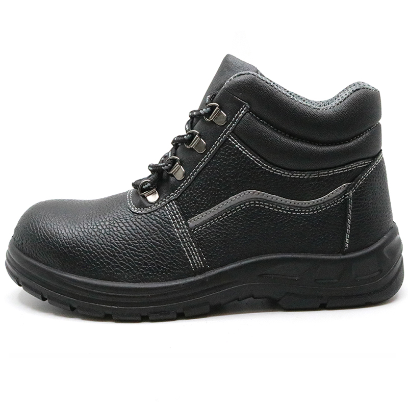 SB-P standard leather steel toe industrial safety work shoes