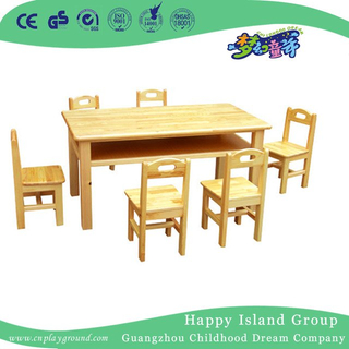 Kindergarten-hölzerner Kinder Doppelt-Schreibtisch Tisch für sechs (HG-3803)