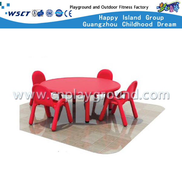 儿童学校塑料家具红色圆桌 (M11-07603)
