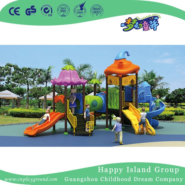Großer Sea Breeze-Spielplatz aus verzinktem Stahl im Freien mit Kinderkletterset (HG-10101)