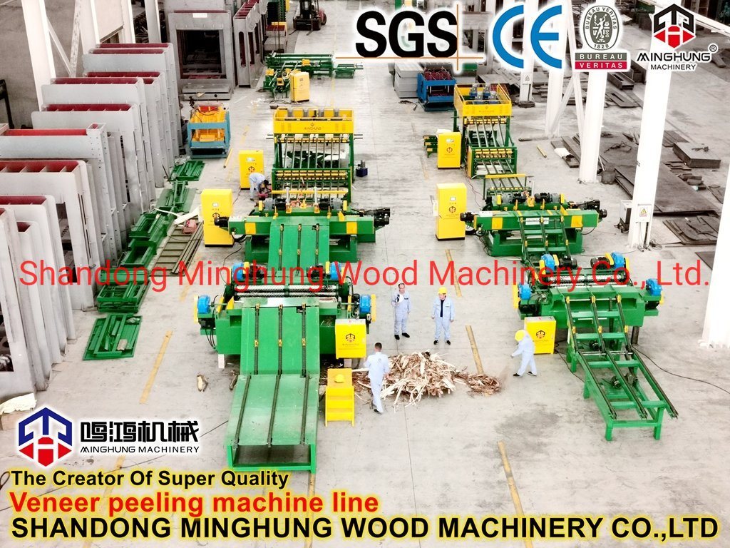 Spindleless Rotary Veneer Peeling Line untuk Lini Produksi Veneer Dekoratif Tipis