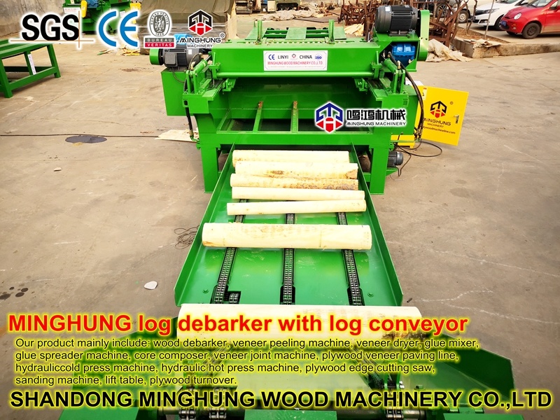 Tree Debarker untuk Pengolahan Kayu Cedar Red Pine
