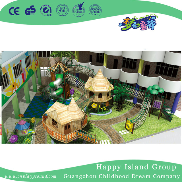 Schule Garten im Freien ganze Lösung mit Holzspielplatz für Kinder (HG-5)