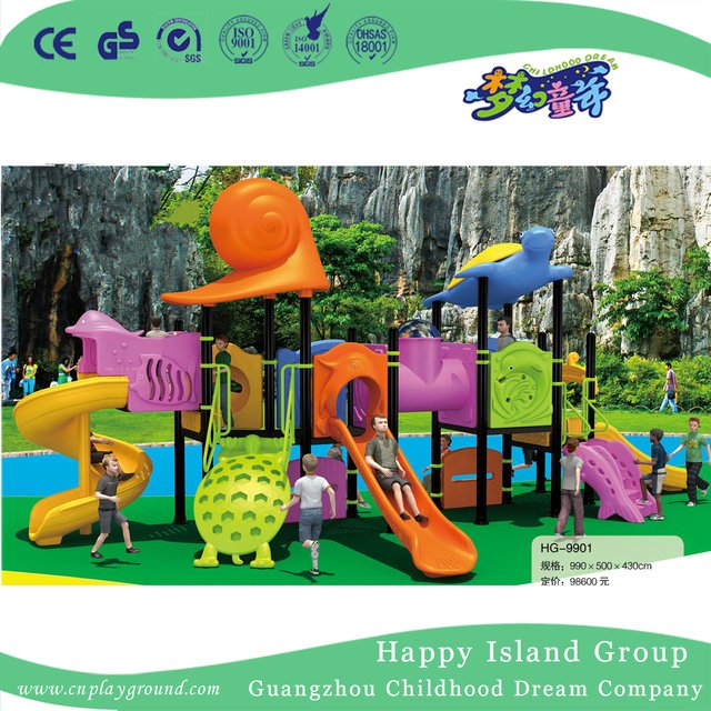 Cartoon Tier Kinder verzinktem Stahl Spielplatz mit Schildkröte (HG-9901)