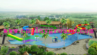 Outdoor Hotel Family Wasserpark Spielplatz mit Rutsche