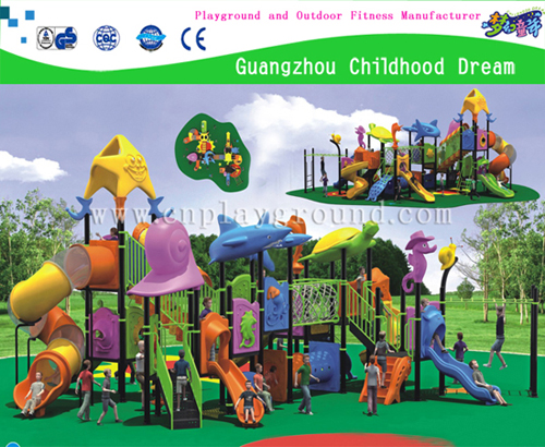 Großer Kinderseebrise-Spielplatz im Freien mit kletternder Ausrüstung (HG-10001)