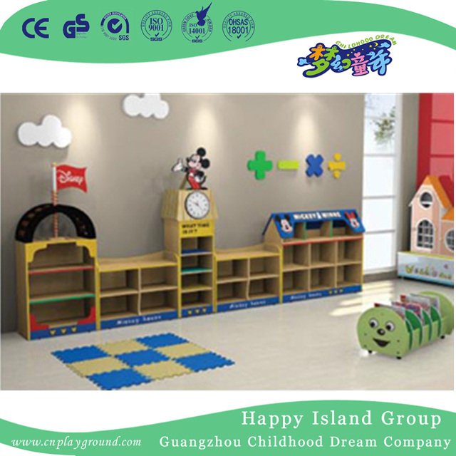  幼儿园卡通米奇幼儿玩玩具木制储物单元 (M11-08402)