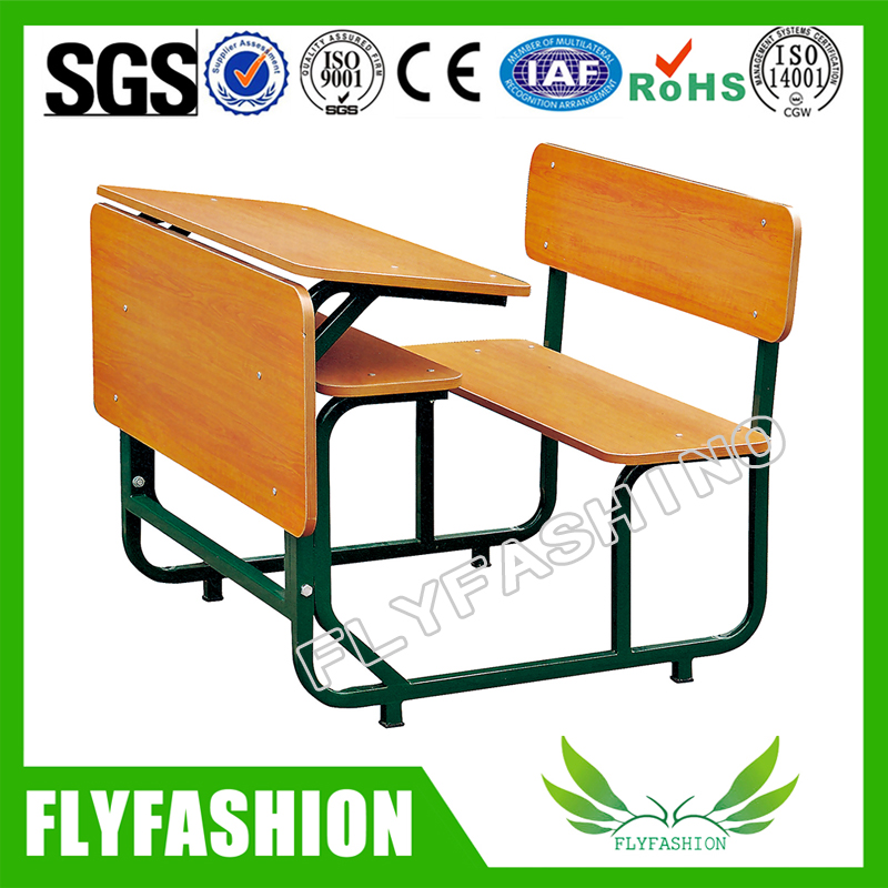 good quality wooden conjoined desk and chair(SF-43D)