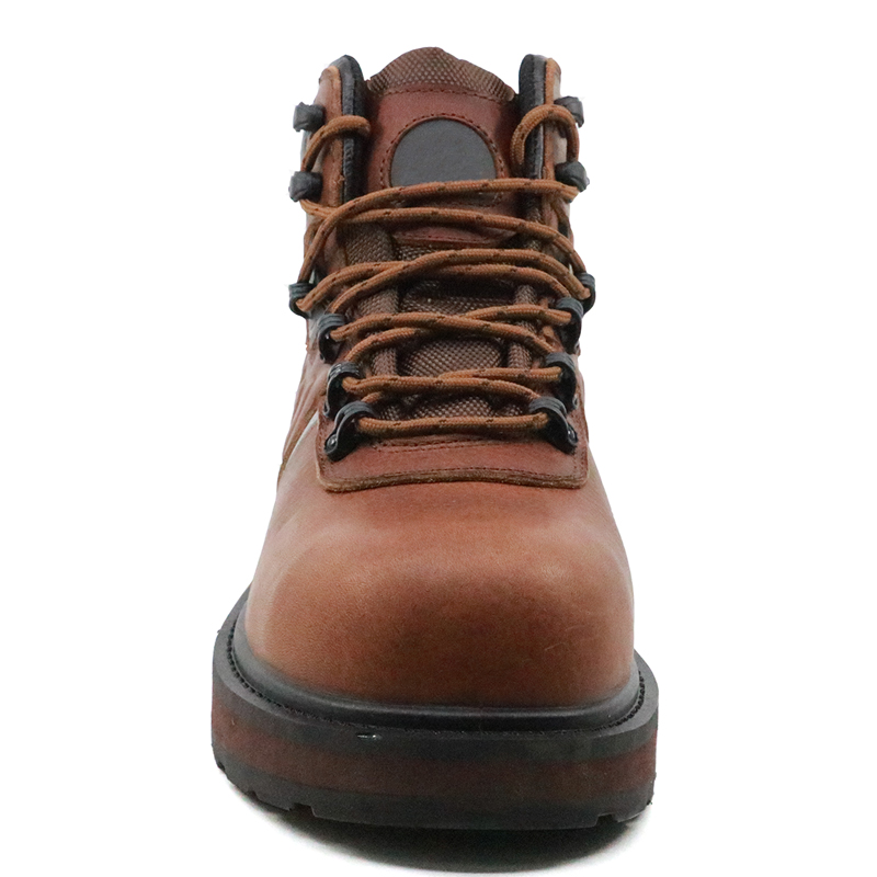 Crazy horse leather non slip composite toe industrial safety boots