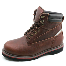 Goodyear welted construction rubber sole safety shoes boots
