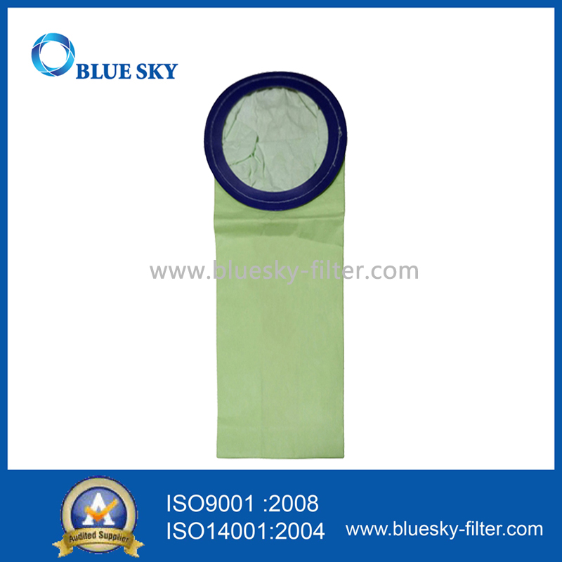 Bolsa de polvo de papel verde para aspiradoras con revestimiento electrostático