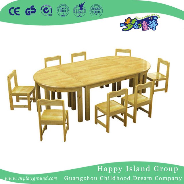 Kindergarten-hölzerner Kinder Doppelt-Schreibtisch Tisch für sechs (HG-3803)