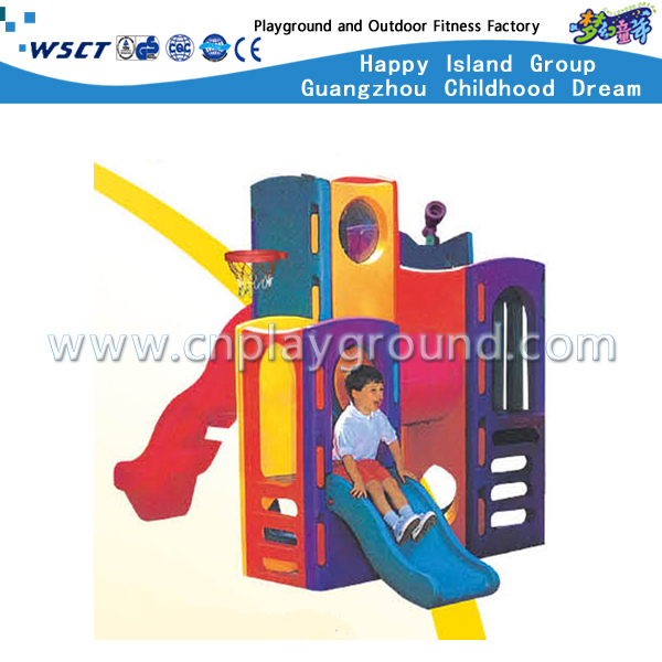 幼儿户外小型塑料玩具组合滑梯 (M11-09107)