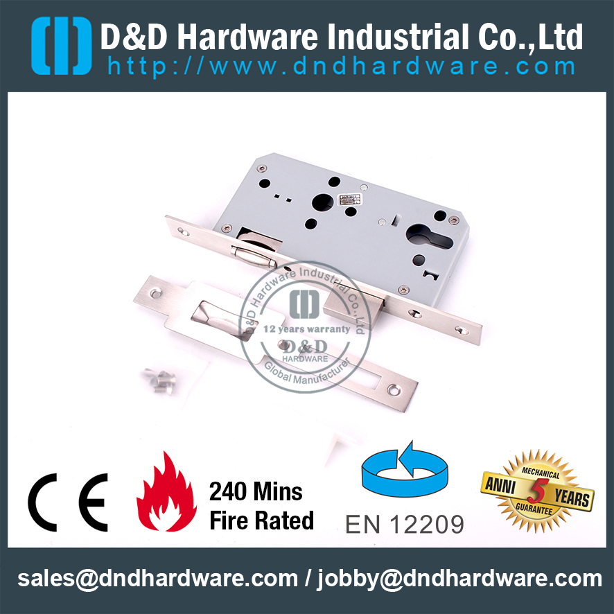 Cerradura de puerta con perno de rodillo SS304-DDML6072ZR