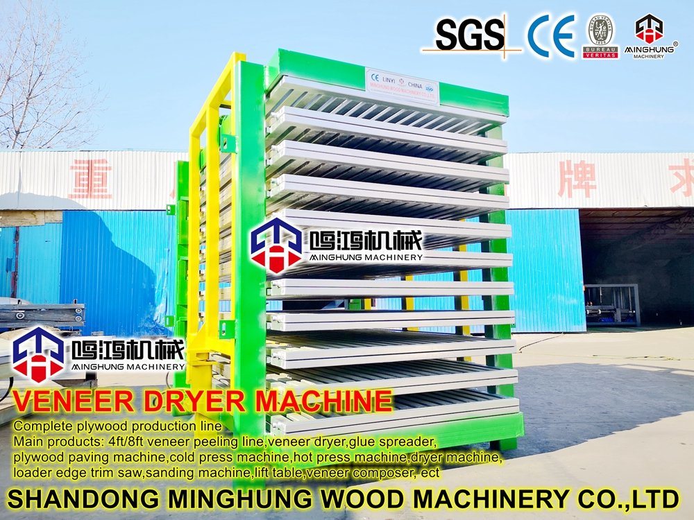Veneer Press Dryer Machine Bahan Tabung Persegi