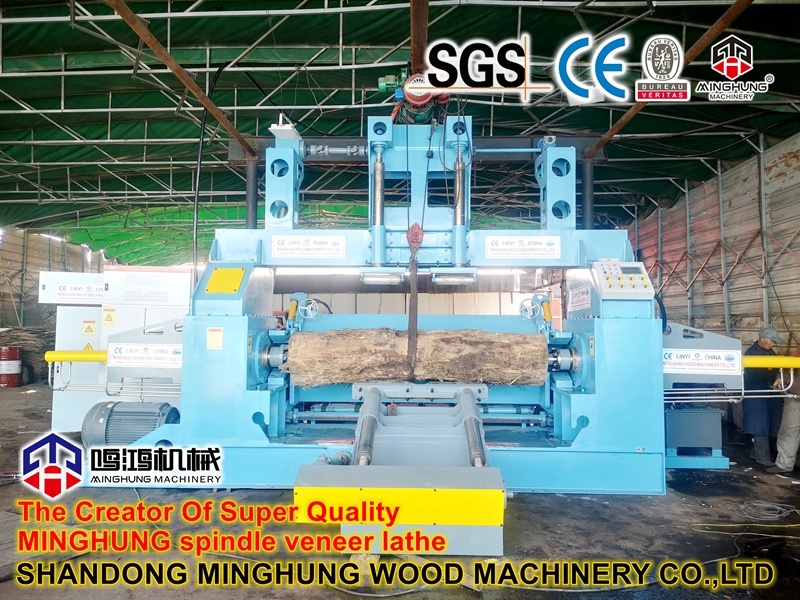 Mesin Bubut Rotary Wood Log Cutting Spindle