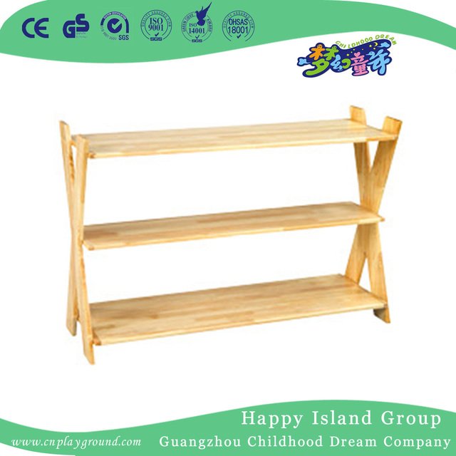 Schule einfache rustikale Holz Partition Regal (HG-4206)