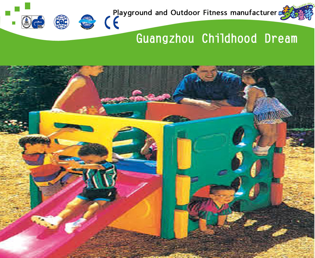 儿童户外塑料玩具跷跷板带滑梯 (M11-09303)