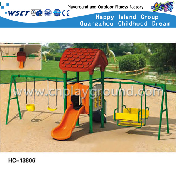 Grüne Kinderfreizeit-doppelte Schwingen-Ausrüstung im Freien (HC-13801)