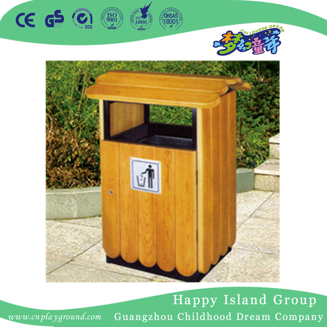 游乐园户外木质垃圾桶(HHK-15005)