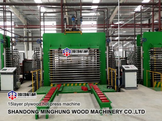 Mesin Press Panas Hidraulik dengan Pelat Panas Tebal untuk Pembuatan Kayu Lapis