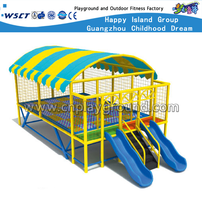 带屋顶设备的游乐园儿童蹦床（M11-10402）
