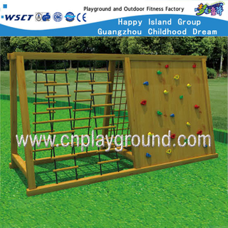 Outdoor Kinder Holz Kombination Klettern Fitness Spielplatz Ausrüstung (HF-17606)