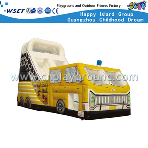 适用于学校和商场黄色汽车充气弹力滑梯 (HD-9405)