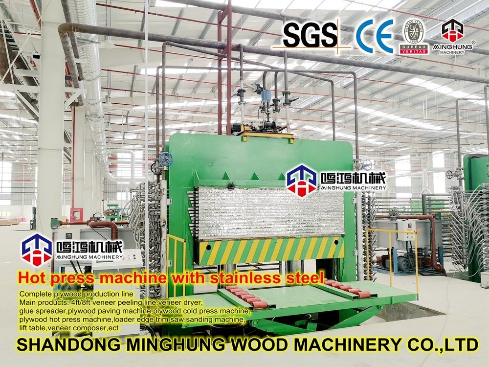 Hot Press Kayu Lapis Hidrolik 500t untuk Kayu Lapis Komersial Laminasi