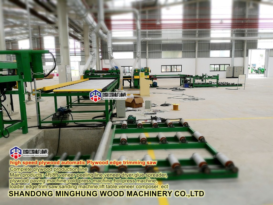 Mesin Pemotong Plywood Mesin Gergaji Tepi dengan Tipe Rol
