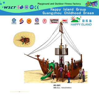 Открытый семейный пиратский корабль для деревянной игровой площадки (HD-5501)