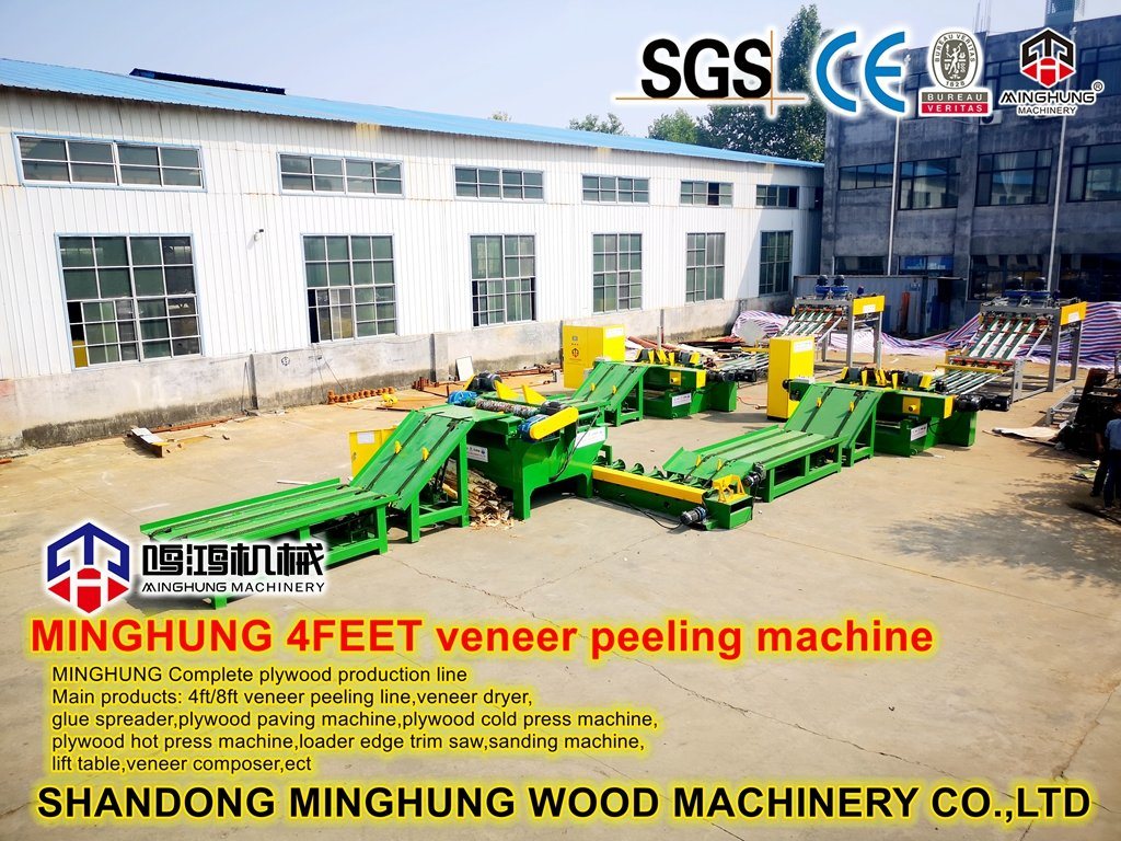 Mesin Pengupas Kayu 8 kaki yang kuat untuk Membuat Veneer