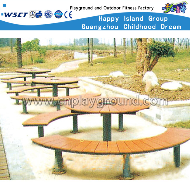 Outdoor Wooden Equipment Leisure Bank and Table Set (HD-19604)