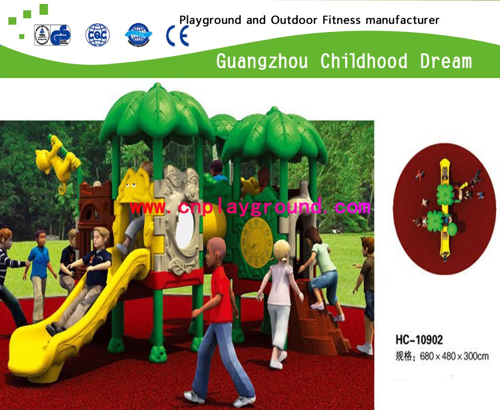 全新设计的中型树顶全塑料幼儿学校操场套装出售 (HC-10902)