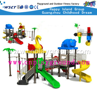 Neue Design Sea Jinn Kinder Tier verzinktem Stahl Spielplatz Kunststoff Rutsche zum Verkauf (H13-0525)