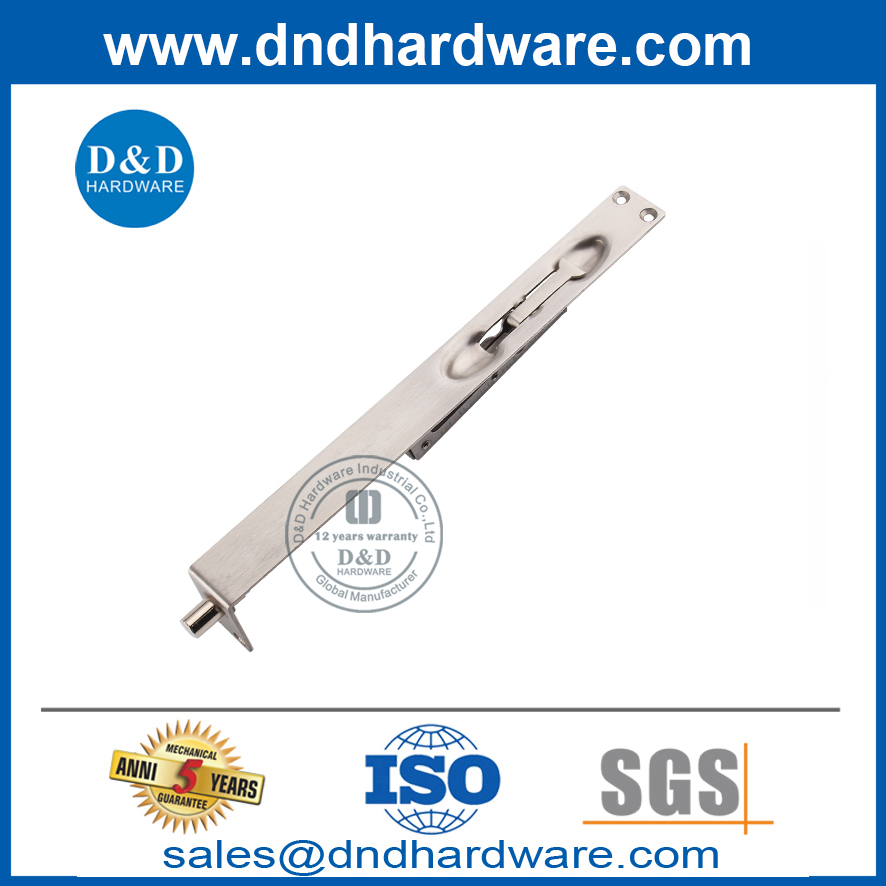 Perno de puerta empotrado tipo L de acero inoxidable para puerta metálica interna-DDDB006