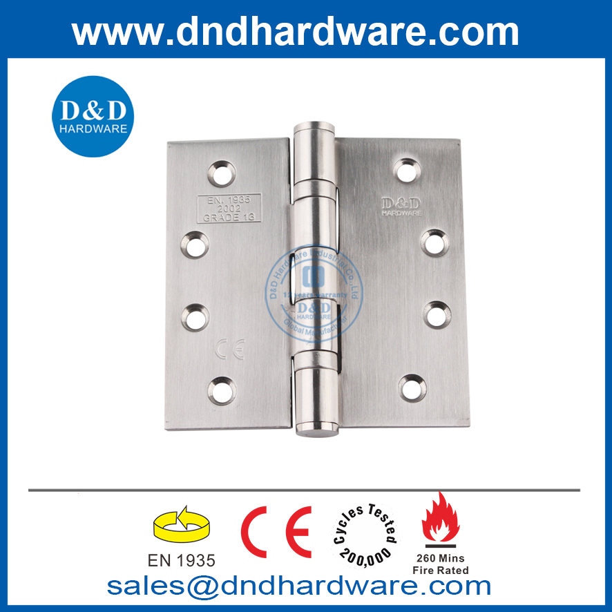 BS EN1935 Bisagra de puerta moderna de acero inoxidable 304 para puerta de metal- DDSS001-CE-4X4X3