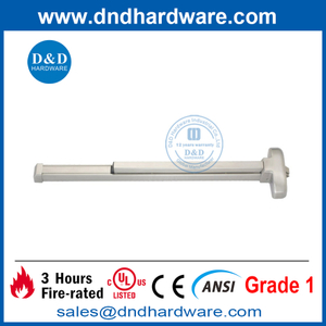 Dispositivo de salida de llanta de acero inoxidable Barra táctil de hardware para puertas cortafuegos -DDPD001