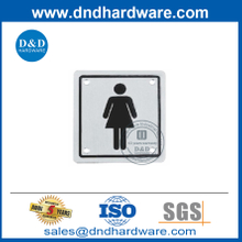 SS304 Placa de sinalização de porta de banheiro feminino com design moderno-DDSP002