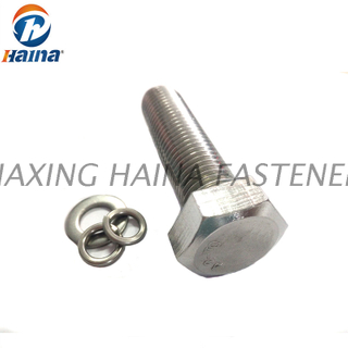 Boulons entièrement filetés de tête de sortilège d'acier inoxydable de DIN933 A2-70 SS304 SS316, vis à tête hexagonale