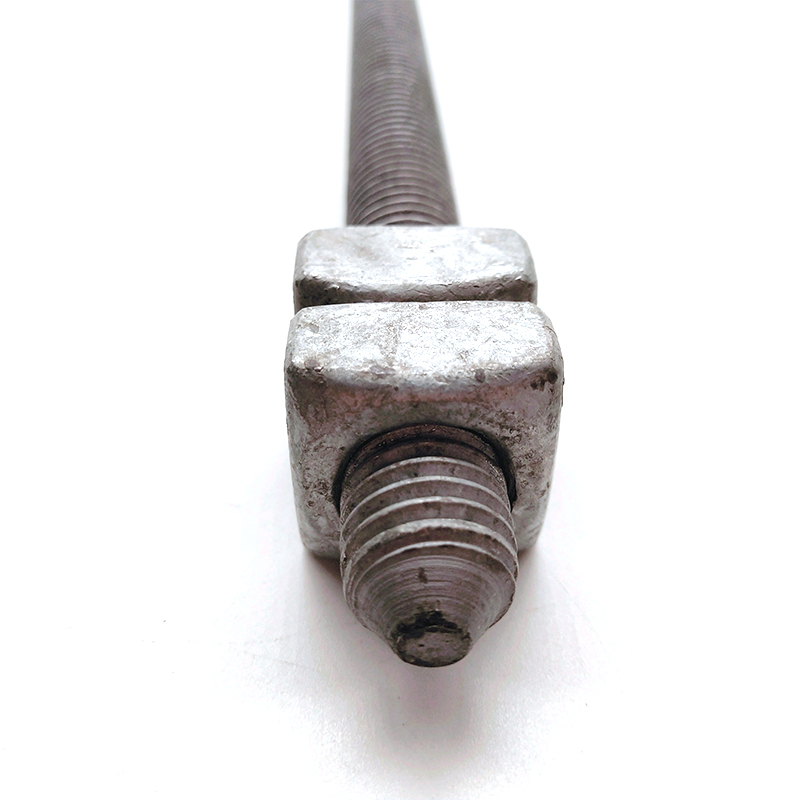 PERNO DE ARMA DOBLE DOBLE de 5/8 HDG de acero al carbono con tuercas cuadradas para torre y hardware de líneas de transimisión