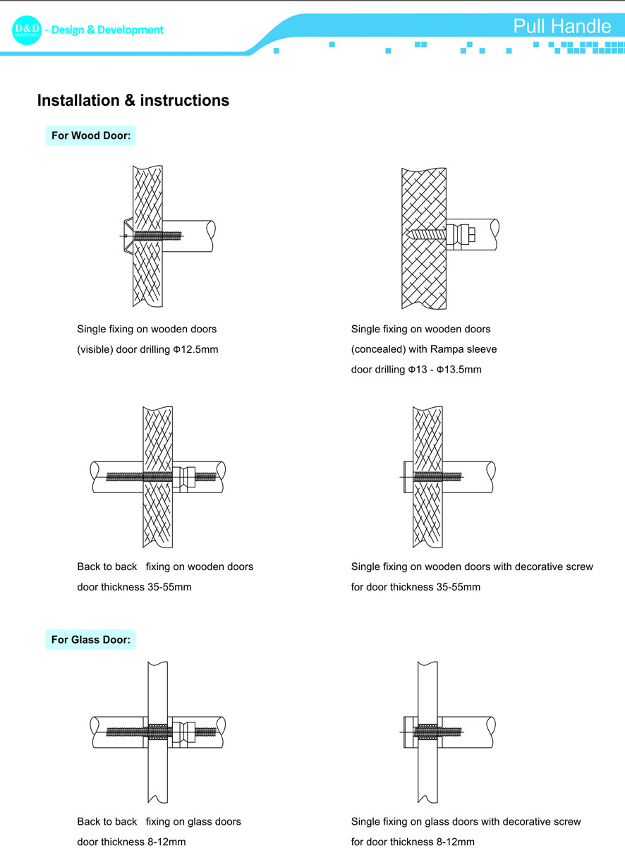 Grade 304 Polish Antirust Mitred Pull Handle For Exterior Glass Door Pull Handle Installation And Instruction